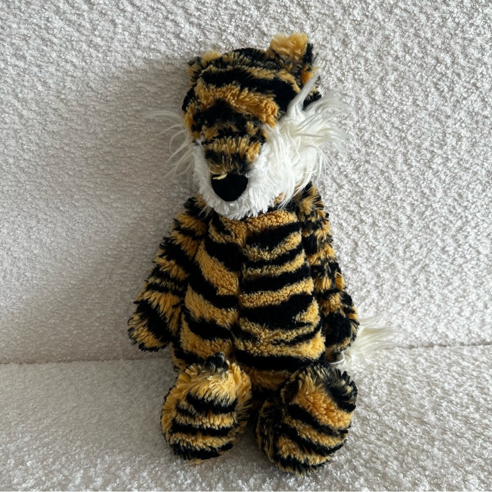 Jellycat Bashed Tiger Rare Retired Plush Stuffed Animal Size Medium